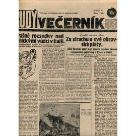 Rudý večerník (7.6.1928) - staré noviny, 1. republika