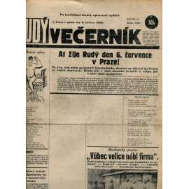 Rudý večerník (8.6.1928) - staré noviny, 1. republika