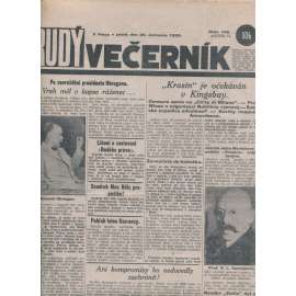 Rudý večerník (20.7.1928) - staré noviny, 1. republika