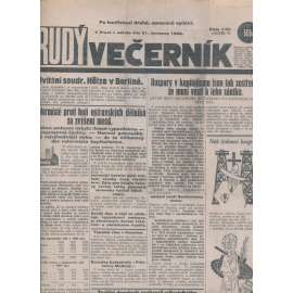Rudý večerník (21.7.1928) - staré noviny, 1. republika