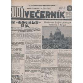 Rudý večerník (31.5.1928) - staré noviny, 1. republika