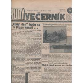 Rudý večerník (24.5.1928) - staré noviny, 1. republika