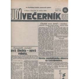 Rudý večerník (15.5.1928) - staré noviny, 1. republika