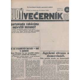Rudý večerník (16.5.1928) - staré noviny, 1. republika