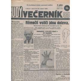 Rudý večerník (22.5.1928) - staré noviny, 1. republika
