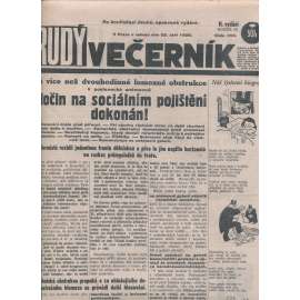 Rudý večerník (22.9.1928) - staré noviny, 1. republika