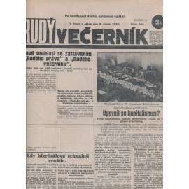 Rudý večerník (3.8.1928) - staré noviny, 1. republika