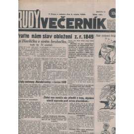 Rudý večerník (4.8.1928) - staré noviny, 1. republika