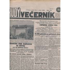 Rudý večerník (7.8.1928) - staré noviny, 1. republika