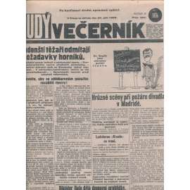 Rudý večerník (26.9.1928) - staré noviny, 1. republika