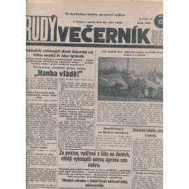 Rudý večerník (28.9.1928) - staré noviny, 1. republika