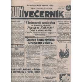 Rudý večerník (29.9.1928) - staré noviny, 1. republika