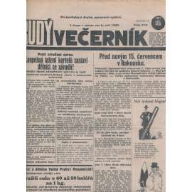 Rudý večerník (8.9.1928) - staré noviny, 1. republika