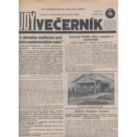 Rudý večerník (25.6.1928) - staré noviny, 1. republika