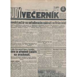 Rudý večerník (15.8.1928) - staré noviny, 1. republika