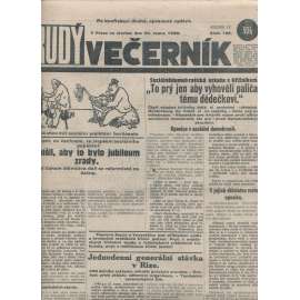 Rudý večerník (23.8.1928) - staré noviny, 1. republika
