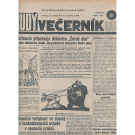 Rudý večerník (13.6.1928) - staré noviny, 1. republika