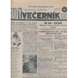 Rudý večerník (11.7.1928) - staré noviny, 1. republika