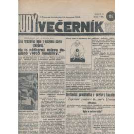 Rudý večerník (12.7.1928) - staré noviny, 1. republika