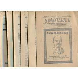 Spartakus, ročník III., číslo 2-12/1924. Orgán župy Federovaných robotnickych telocvičných jednot pre Slovensko a Podkarpatskú Rus(1. republika, noviny, časopis) - není kompletní - chybí číslo 1