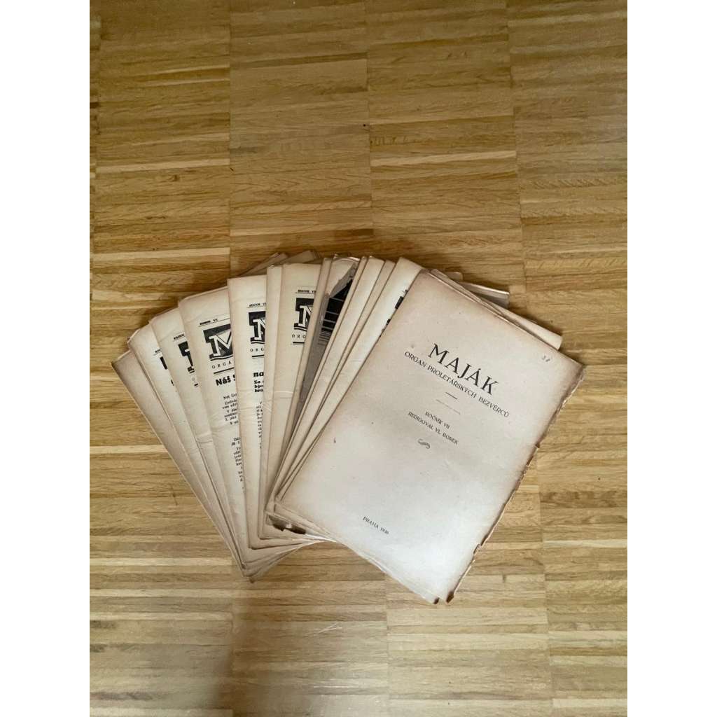 Maják, ročník VII., čísla 1-24/1930. Orgán Proletářských bezvěrců (časopis, levicová literatura)