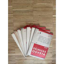 Dělnická osvěta, ročník XXII., číslo 1, 3-5, 7, 9 a 10/1936. Socialistická revue (1. republika, časopis)