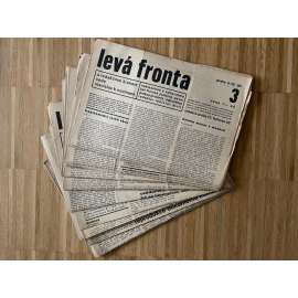 Levá fronta, ročník I., čísla 3-18, 22, 23, 25, 29 - 30/1930-1931 - staré noviny, 1. republika (není kompletní)