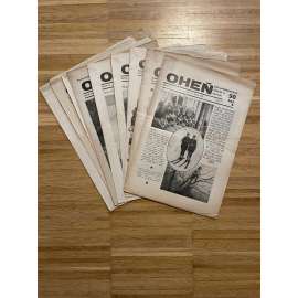 Oheň, ročník VI., čísla 1, 3, 5 a 7-12/1930. List proletářských skautů a dorostu (časopis, noviny, 1. republika)