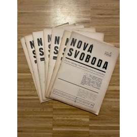 Nová svoboda, ročník XI., čísla 1, 4, 10, 16, 18-20, 24, 26-33 a 43/1934. List pro informaci hospodářskou, kulturní a politickou (noviny, časopis, 1. republika)