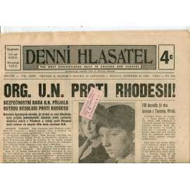 Denní hlasatel, ročník LXXV, číslo 201/1965 (noviny, exil, Chicago)