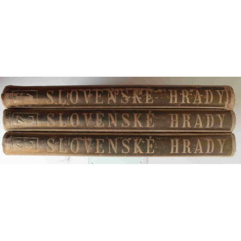 Slovenské hrady, 3 díly (Slovensko, architektura, šlechtická sídla, mj. Bratislava, Devín, Halič, Kremnica, Liptovský Hrádok, Tibava) HOL