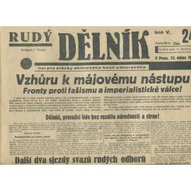 Rudý dělník, ročník V., číslo 24/1934. List pro otázky dělnického hnutí odborového (odbory, 1. republika, staré noviny)