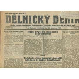 Dělnický deník, ročník IX., číslo 172/1926 (1. republika, staré noviny, komunistická literatura) - Ostrava