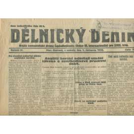 Dělnický deník, ročník IX., číslo 153/1926 (1. republika, staré noviny, komunistická literatura) - Ostrava