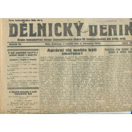 Dělnický deník, ročník IX., číslo 154/1926 (1. republika, staré noviny, komunistická literatura) - Ostrava
