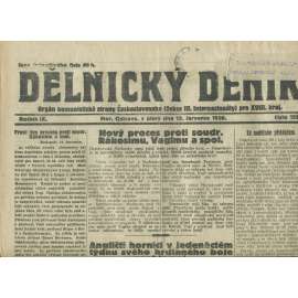 Dělnický deník, ročník IX., číslo 159/1926 (1. republika, staré noviny, komunistická literatura) - Ostrava