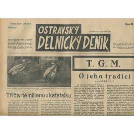 Ostravský dělnický deník, ročník 221 (21.9.1937) - 1. republika, staré noviny - Ostrava (T. G. Masaryk)