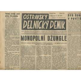 Ostravský dělnický deník, ročník 215 (14.9.1937) - 1. republika, staré noviny - Ostrava