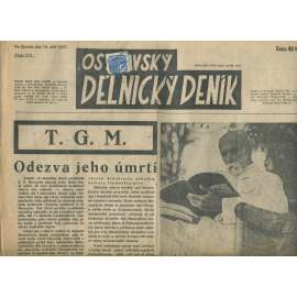 Ostravský dělnický deník, ročník 217 (16.9.1937) - 1. republika, staré noviny - Ostrava (T. G. Masaryk)