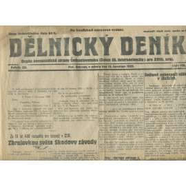 Dělnický deník, ročník XII., číslo 158/1929 (1. republika, staré noviny, komunistická literatura) - Ostrava