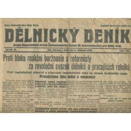 Dělnický deník, ročník XI., číslo 256/1928 (1. republika, staré noviny, komunistická literatura) - Ostrava