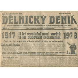 Dělnický deník, ročník XI., číslo 257/1928 (1. republika, staré noviny, komunistická literatura) - Ostrava