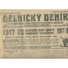 Dělnický deník, ročník XI., číslo 257/1928 (1. republika, staré noviny, komunistická literatura) - Ostrava