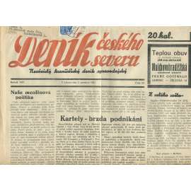 Deník českého severu, číslo 20/1937. Nezávislý hraničářský deník zpravodajský (1. republika, noviny)