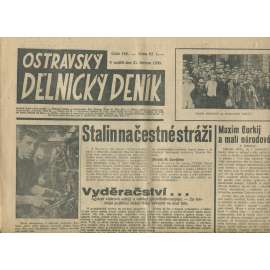 Ostravský dělnický deník, číslo 145/1936 (1. republika, staré noviny) - Ostrava