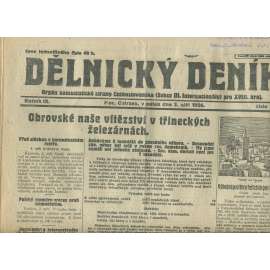 Dělnický deník, ročník IX., číslo 204/1926 (1. republika, staré noviny) - Ostrava
