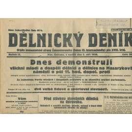 Dělnický deník, ročník IX., číslo 206/1926 (1. republika, staré noviny) - Ostrava