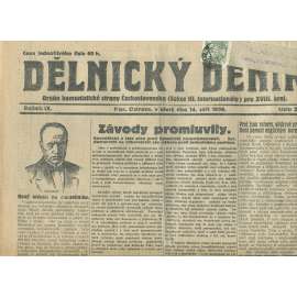 Dělnický deník, ročník IX., číslo 213/1926 (1. republika, staré noviny) - Ostrava