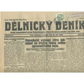 Dělnický deník, ročník IX., číslo 218/1926 (1. republika, staré noviny) - Ostrava