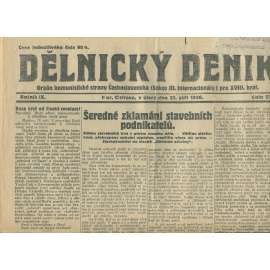 Dělnický deník, ročník IX., číslo 219/1926 (1. republika, staré noviny) - Ostrava